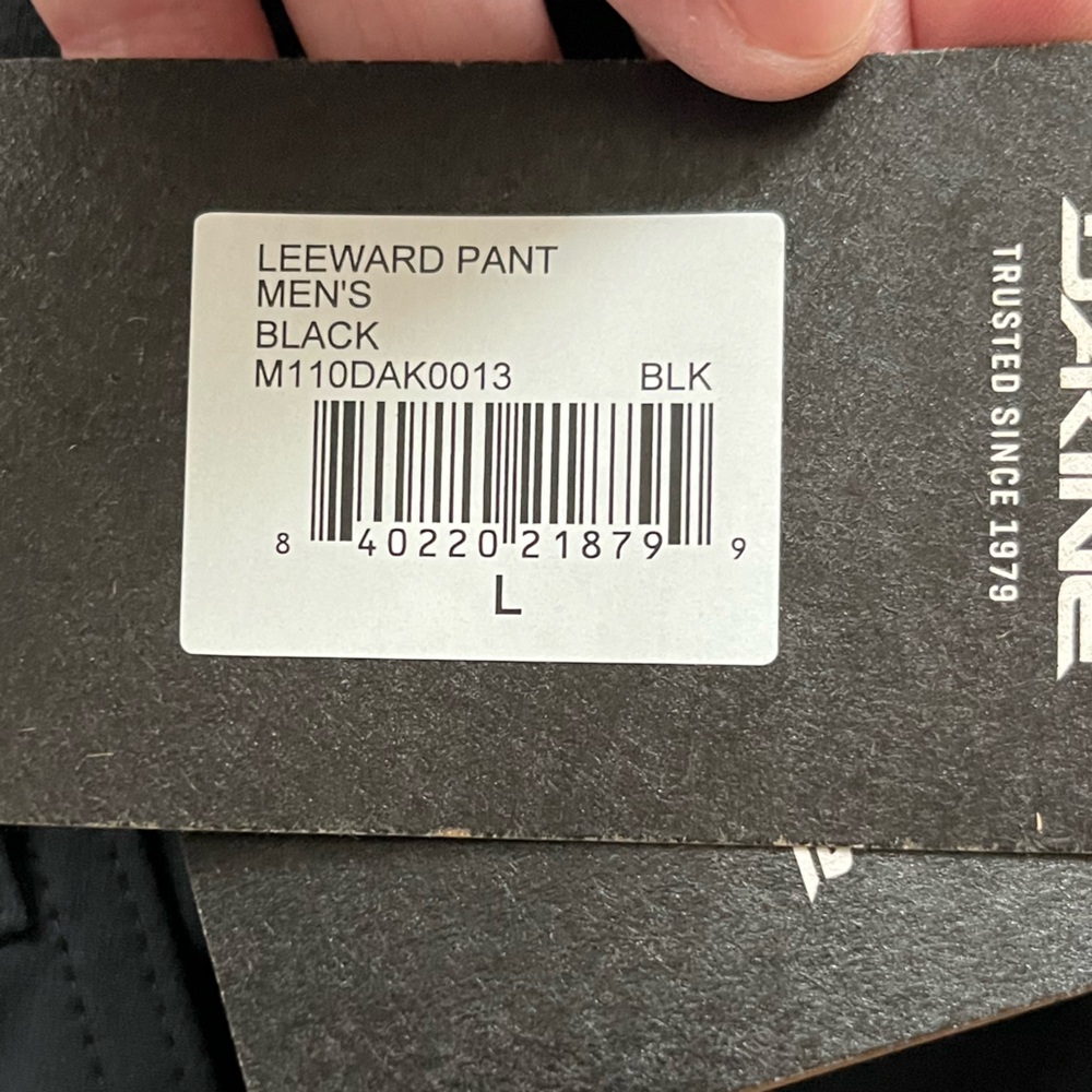 NWT Dakine Mens Leeward Pants Size Large in Black - Picture 6 of 10